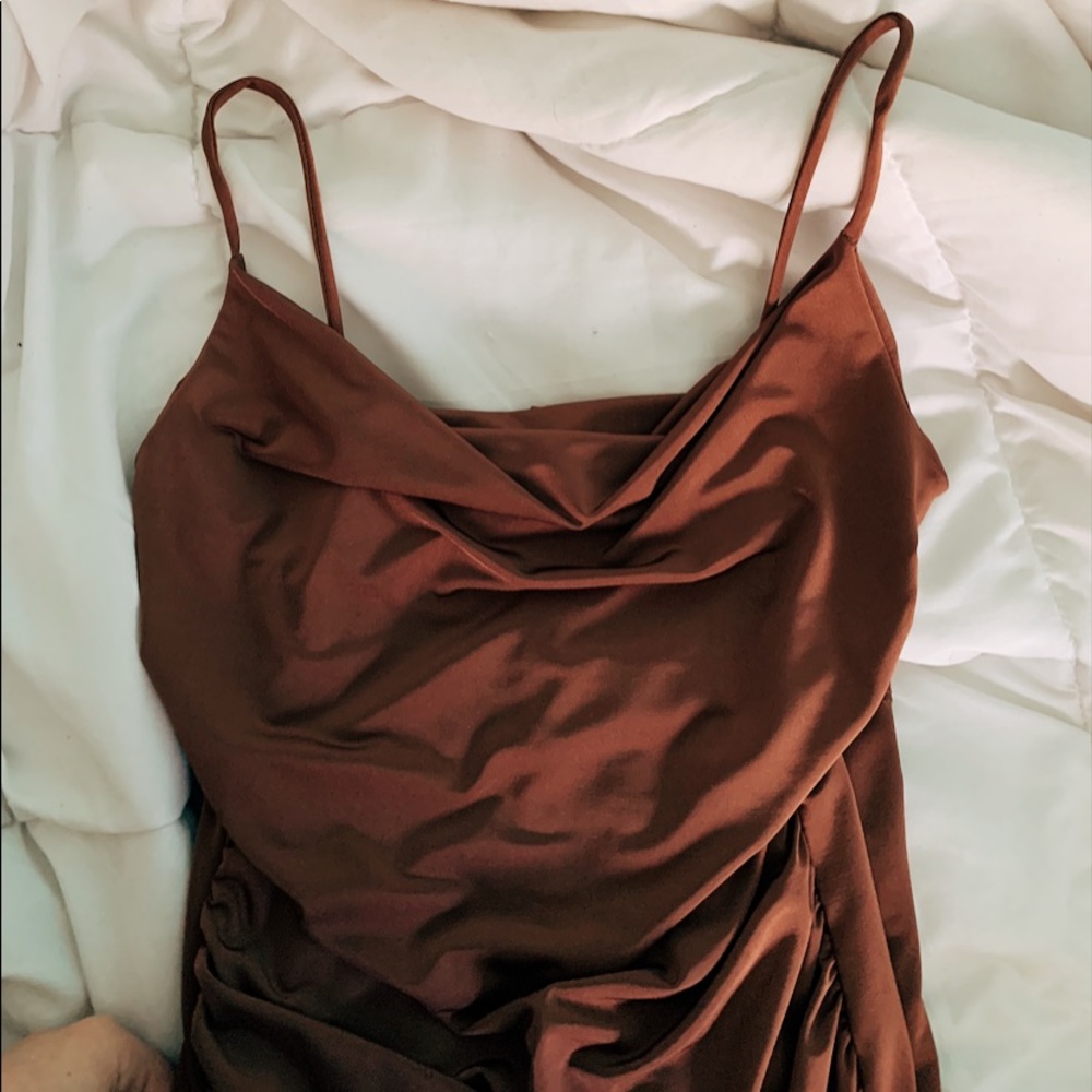 Pink silk dress